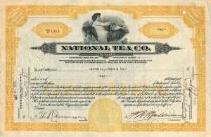 National Tea Co. - Stock Certificate